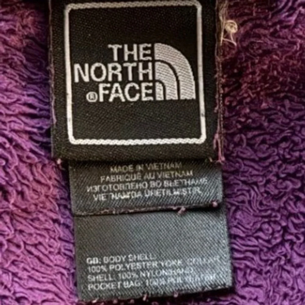 The North Face Girls Denali Fleece Jacket M 10/12 Purple Gray Full Zip Outdoor